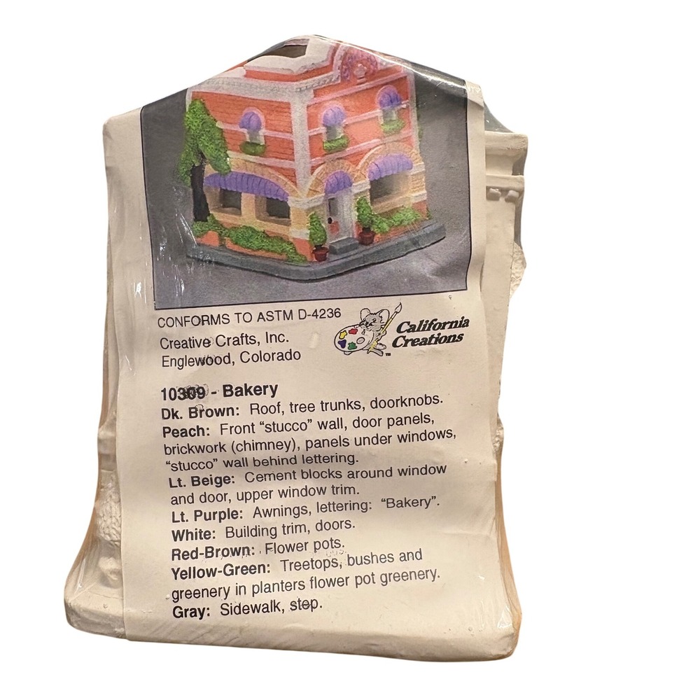 California‎ Creations 10309 Bakery Building Miniature Plaster House Christmas